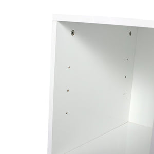 English Elm 12 Inch Two Tier Wall Mounted Bathroom Shelf Glossy White Engineered Wood Storage W1972P401281