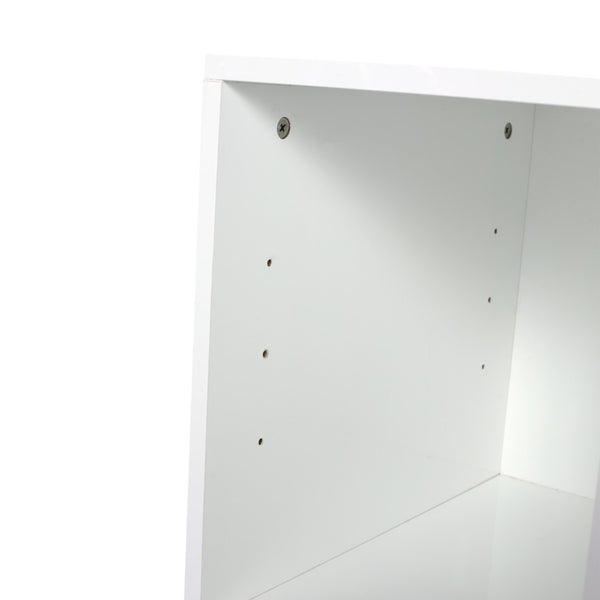 English Elm 12 Inch Two Tier Wall Mounted Bathroom Shelf Glossy White Engineered Wood Storage W1972P401281