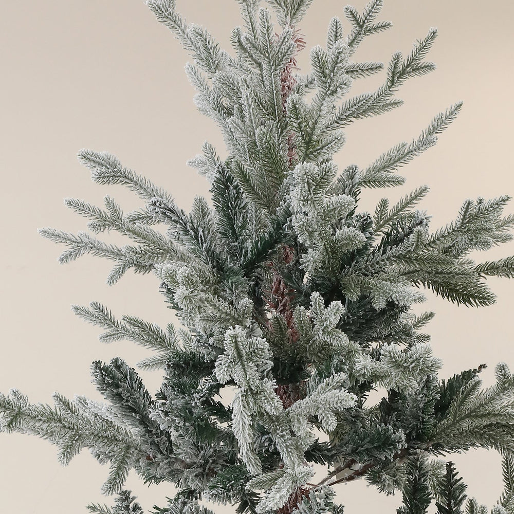 English Elm Homcom 9Ft Snow-Flocked Artificial Christmas Tree With 1939 Tips, Easy Assembly & Sturdy Metal Stand W2225P249628