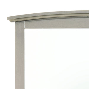 English Elm Elegant Silver Champagne Wall Mirror with 35"x37" Stylish Finish, Lightweight Durable Particle Board Appeal B078108304