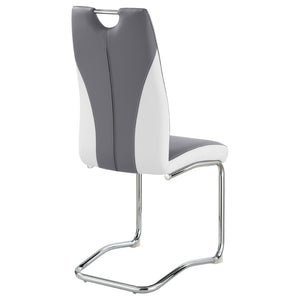 English Elm Jernigan Two-tone Leatherette Cantilever Dining Chairs with Chrome Base Set of 4 B062S01428