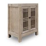 Lilys Capri Lattice Cabinet Weathered Natural Wash 29.5X18X37H 9181-NA