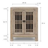 Capri Lattice Cabinet Weathered Natural Wash 29.5X18X37H