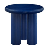 Gunda Round Side Table in Deep Blue 91815BLU-KIT EuroStyle