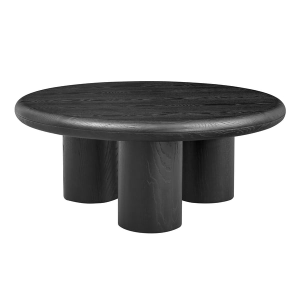 Gunda Round Coffee Table in Black 91816BLK-KIT EuroStyle