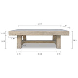 Capri Heritage Coffee Table Weathered Natural 64X37X18