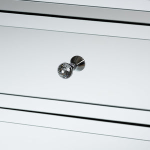 Baxton Studio Baxton Studio Lina Mirrored 3-Drawer End Table - Glamorous Hollywood Regency Design for Modern Spaces RXF-1787