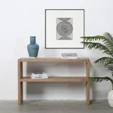 Lilys Waterfall Console Table With Shelf Weathered Natural 48X12X31H 9183-S