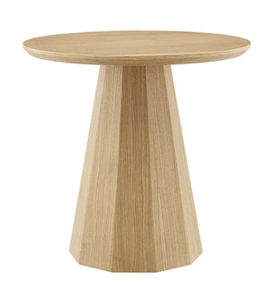Sidney Round Side Table - Modern Design with Sleek Ash Wood Top & Striking Angular Base for Style