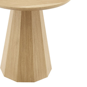 Sidney Round Side Table - Modern Design with Sleek Ash Wood Top & Striking Angular Base for Style