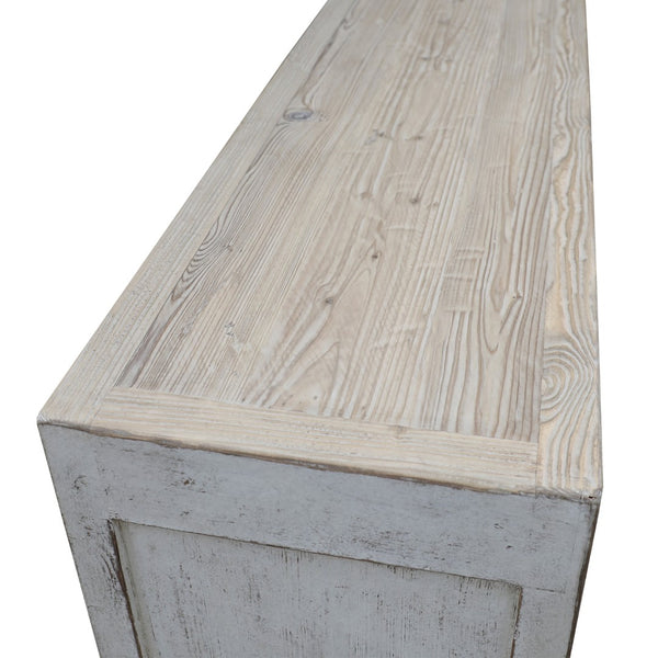 Lilys Two Tones Capri Chest Of Drawers Distressed White  68X18X35H 9185W-M