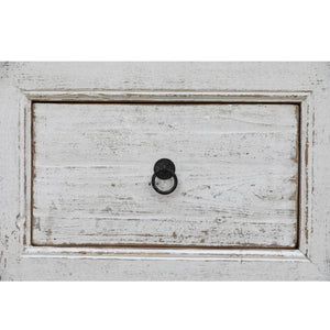 Lilys Two Tones Capri Chest Of Drawers Distressed White  68X18X35H 9185W-M