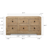 Lilys Capri Chest Of Drawers Weathered Natural Pine 68X18X35H 9185-M