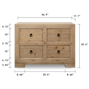 Lilys Capri Chest Of Drawers Weathered Natural Pine 46.85X18X35H 9185-S