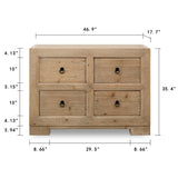 Lilys Capri Chest Of Drawers Weathered Natural Pine 46.85X18X35H 9185-S