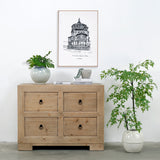 Capri Chest Of Drawers Weathered Natural Pine 46.85X18X35H