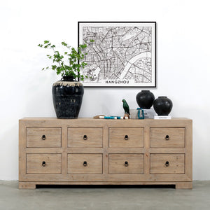 Lilys Capri Chest Of Drawers Weathered Natural Pine 88X18X35H 9185-L