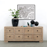 Capri Chest Of Drawers Weathered Natural Pine 88X18X35H