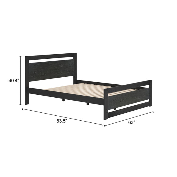 Zuo Modern Repos Queen Bed - Elevate Your Space With Chic Design And Premium Mdf For Modern Interiors Black Mdf,Plywood 110640-zuo-modern