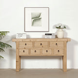 Lilys Capri 7  Drawers Sideboard Weathered Natural Pine 60X17X35H 9186S-NA