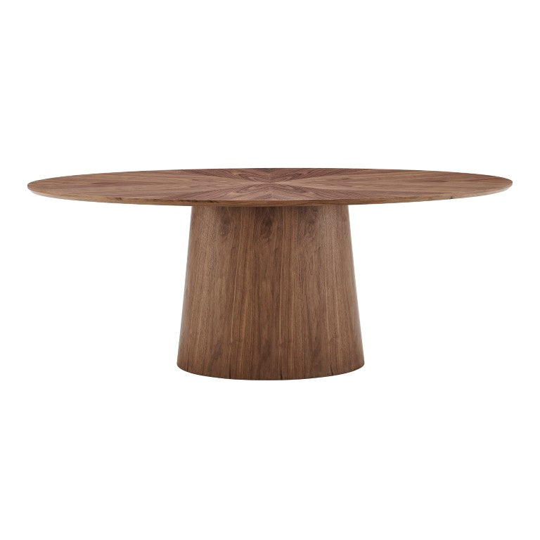 EuroStyle Deodat Oval Dining Table Seats Eight with Lacquer Finish and Beveled Edge Detail Matte Black 30 H 91860BLK-KIT