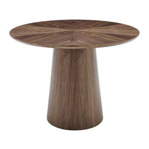EuroStyle Deodat Oval Dining Table Seats Eight with Lacquer Finish and Beveled Edge Detail Walnut 30 H 91860WAL-KIT