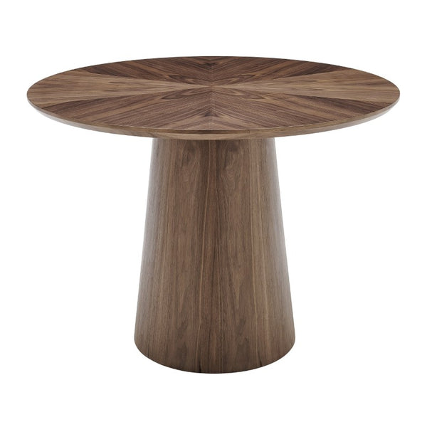 EuroStyle Deodat Oval Dining Table Seats Eight with Lacquer Finish and Beveled Edge Detail Walnut 30 H 91860WAL-KIT