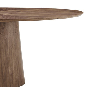EuroStyle Deodat Oval Dining Table Seats Eight with Lacquer Finish and Beveled Edge Detail Walnut 30 H 91860WAL-KIT