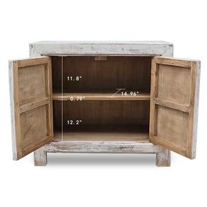 Lilys Tropea 2 Doors Sideboard Distressed White  39.37X17.7X35.4H 9187W-S