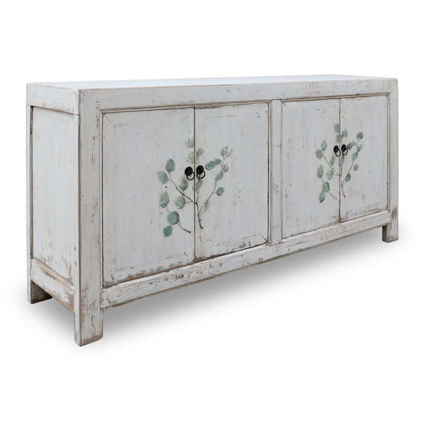 Lilys Tropea 4 Doors Sideboard Distressed White  70.9X17.7X35.4H 9187W-M