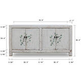 Lilys Tropea 4 Doors Sideboard Distressed White  70.9X17.7X35.4H 9187W-M
