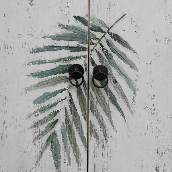 Lilys Tropea 6 Doors Sideboard Distressed White 86.6X17.7X35.4H 9187W-L