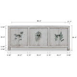 Lilys Tropea 6 Doors Sideboard Distressed White 86.6X17.7X35.4H 9187W-L