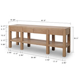 Lilys Capri Console Table With 4 Hiding Drawers 81.5X20X32.5H 9188-NA