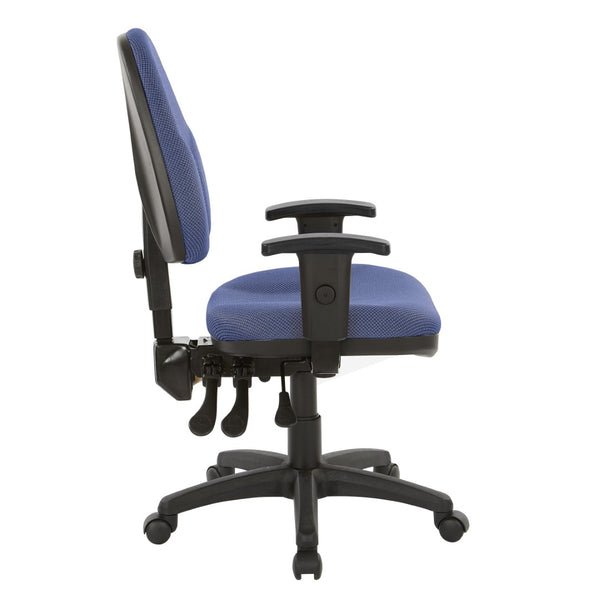 OSP Home Furnishings Dual Function Ergonomic Office Chair with Lumbar Support and Pneumatic Height Adjust Galaxy 36427-296