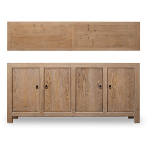 Lilys Capri Sideboard With 4 Doors Weathered Pinewood 86.6X18.9X39.8H 9189-NA