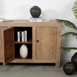 Lilys Capri Sideboard With 4 Doors Weathered Pinewood 86.6X18.9X39.8H 9189-NA