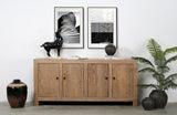 Capri Sideboard With 4 Doors Weathered Pinewood 86.6X18.9X39.8H