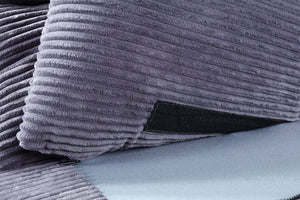 English Elm Single Sofa Chair Cozy Corduroy Compression Lounge Bean Bag with Plush Backrest for Relaxation Gray W3199P278599