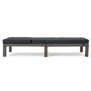 English Elm Christopher Knight Home® - PUERTA KD Chaise Lounge - Black PE Rattan with Iron Frame, Water-Repellent Cushions, All-Season Relaxation 61190.00MBK