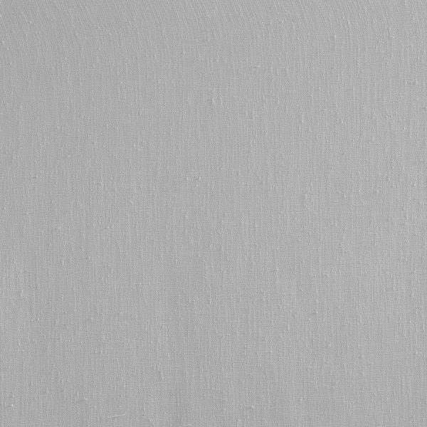 English Elm Floral Tab-Top Curtain Panel In Soft Grey - Semi-Sheer Faux Linen With Decorative Rosette Pins B03598200