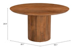 Izola Dining Table Brown 109856 Zuo Modern