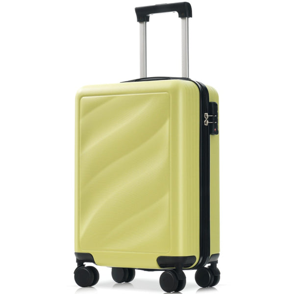 English Elm Luggage Set Three Piece Hard Shell Abs Suitcases with Spinner Wheels Tsa Lock Travel Tea Green N730P304620G