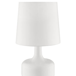English Elm 17.25" Cheru Modern Mid-Century Touch Table Lamp – Powdered Metal Finish, 3-Way Touch-On, Sleek Decor White B072116252