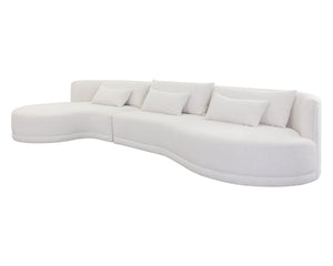 Sunpan Laken Sofa Chaise - Elegant Boucle Upholstered Design for Maximum Comfort and Modern Living Spaces Left Arm Facing - 159W x 70.5D x 30H