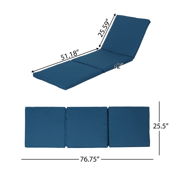 English Elm Christopher Knight Home® - 62575.00CUSH-GRN Luxury Jamaica Lounge Cushion Set — Water-Resistant Outdoor Polyester Comfort Pad Blue N775P230064B