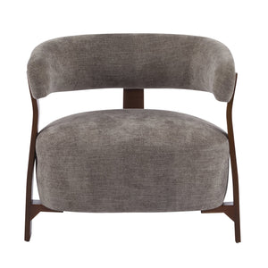 English Elm Christopher Knight Home® - accent Arm Chair with Bent Wood Legs and Plush Upholstery, Modern Minimalist Comfort & Stability Brown,Walnut 29 L x 27.75 W x 21 H N776P368458B