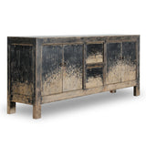 Lilys Two Drawers Buffet Weathered Distressed Black 87X18X35H 9191-B