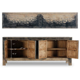Lilys Two Drawers Buffet Weathered Distressed Black 87X18X35H 9191-B