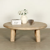 Elba Round Coffee Table Weathered Natural 50X50X17H